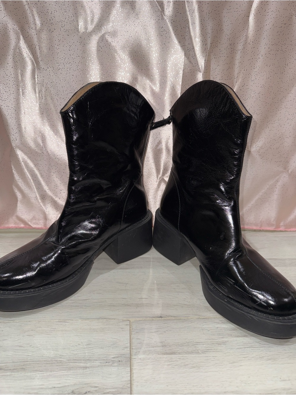 Cloud Nine Shaylee Black Leather Sheepskin Boots Retail $185 Sz 9 - Picture 5 of 5